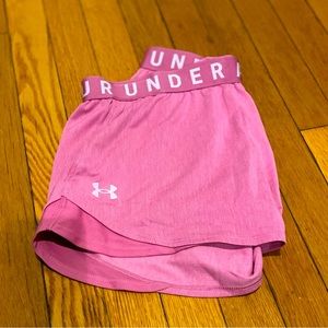 Under armour pink running 2.0 shorts